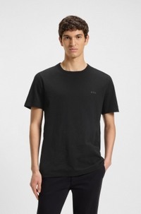 Regular-fit T-shirt in slub cotton with logo detail