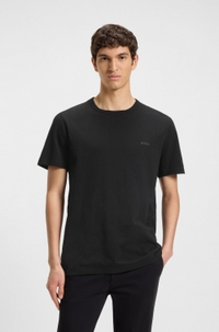 Regular-fit T-shirt in slub cotton with logo detail
