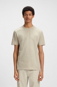Regular-fit T-shirt in slub cotton with logo detail