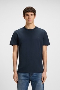 Regular-fit T-shirt in slub cotton with logo detail