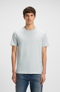 Cotton-jersey T-shirt with logo patch