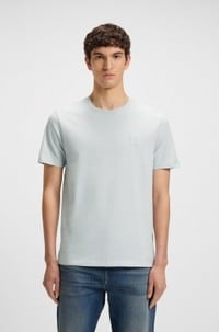 Cotton-jersey T-shirt with logo patch