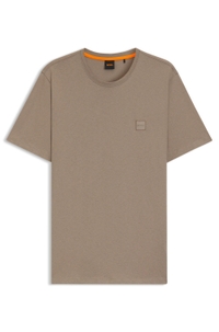 Cotton-jersey T-shirt with logo patch