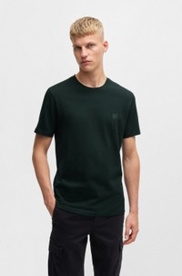 Cotton-jersey T-shirt with logo patch