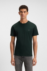 Cotton-jersey T-shirt with logo patch