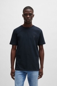 Cotton-jersey T-shirt with logo patch