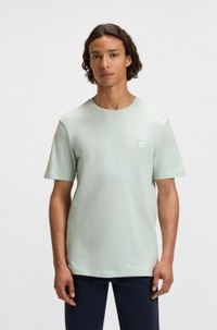 Cotton-jersey T-shirt with logo patch