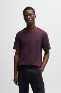 Cotton-jersey T-shirt with logo patch