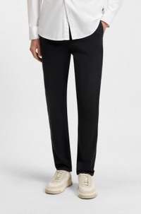 Tapered-fit chinos in stretch-cotton satin