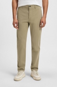 Tapered-fit chinos in stretch-cotton satin