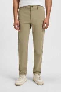 Tapered-fit chinos in stretch-cotton satin