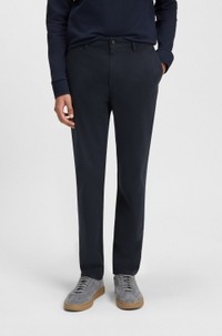 Tapered-fit chinos in stretch-cotton satin
