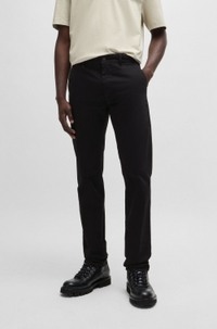 Slim-fit chinos in stretch-cotton satin