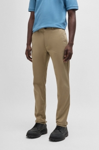 Slim-fit chinos in stretch-cotton satin