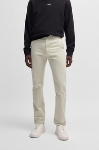Slim-fit chinos in stretch-cotton satin
