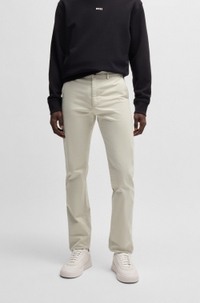 Slim-fit chinos in stretch-cotton satin
