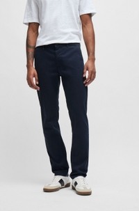 Slim-fit chinos in stretch-cotton satin