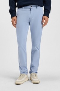Slim-fit chinos in stretch-cotton satin