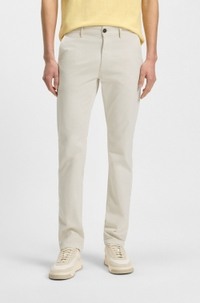 Slim-fit chinos in stretch-cotton satin