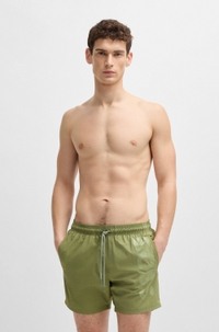 Contrast-logo swim shorts in quick-drying fabric