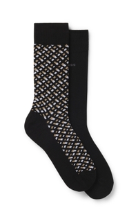 Two-pack of regular-length cotton-blend socks