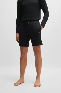 Logo-embroidered shorts in stretch-cotton jersey