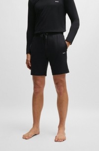 Logo-embroidered shorts in stretch-cotton jersey