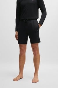 Logo-embroidered shorts in stretch-cotton jersey