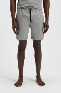 Logo-embroidered shorts in stretch-cotton jersey