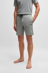Logo-embroidered shorts in stretch-cotton jersey
