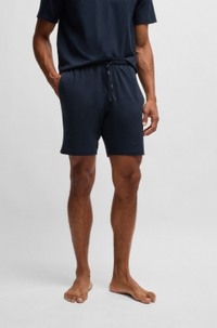 Logo-embroidered shorts in stretch-cotton jersey