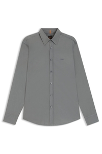 Regular-fit shirt in cotton poplin