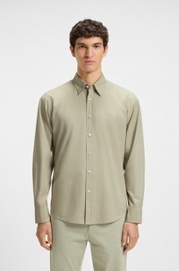 Regular-fit shirt in cotton poplin