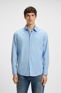 Regular-fit shirt in cotton poplin