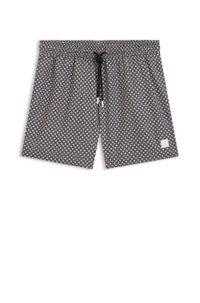 Drawstring swim shorts with all-over print