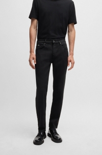 Maine Regular-fit jeans in black Italian denim