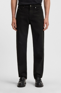 Maine Regular-fit jeans in black Italian denim