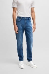 Maine Regular-fit jeans in blue soft-touch denim