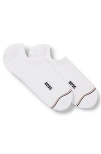 Two-pack of invisible socks in a cotton blend
