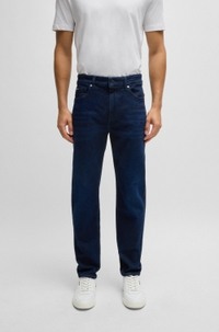 Maine regular-fit jeans in dark-blue denim