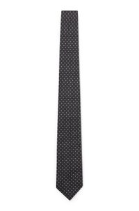 Silk-blend tie with jacquard-woven pattern