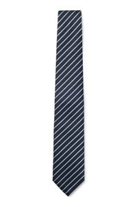 Diagonal-striped tie in silk-blend jacquard