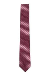 Silk-blend tie with jacquard pattern