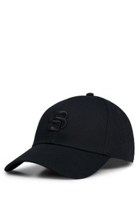 Cotton-twill cap with embroidered Double B monogram