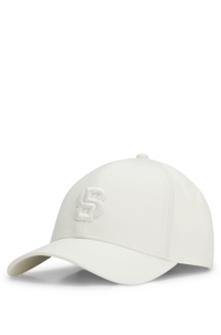 Cotton-twill cap with embroidered Double B monogram
