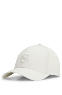 Cotton-twill cap with embroidered Double B monogram