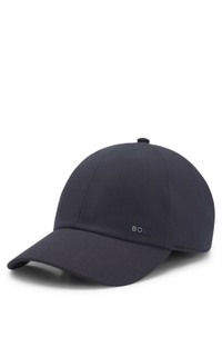 Peached-twill cap with logo lettering