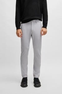 Slim-fit trousers in water-repellent stretch fabric