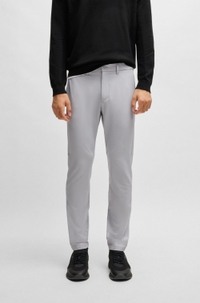 Slim-fit trousers in water-repellent stretch fabric
