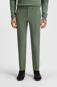 Slim-fit trousers in water-repellent stretch fabric